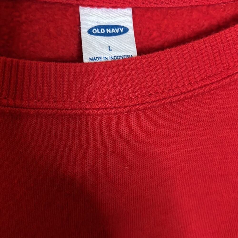 Old Navy “Best in Snow” Crewneck Pullover Sweatshirt Size L - Picture 4 of 5
